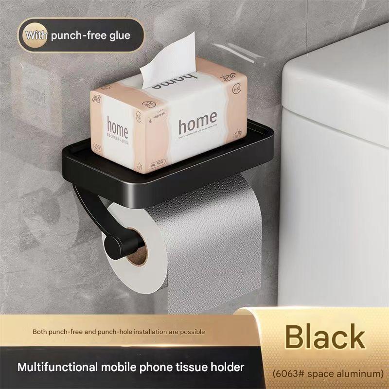 [Black Tissue Box] Thickened Double Layer-Roll Paper-Punch-Free Double Use
