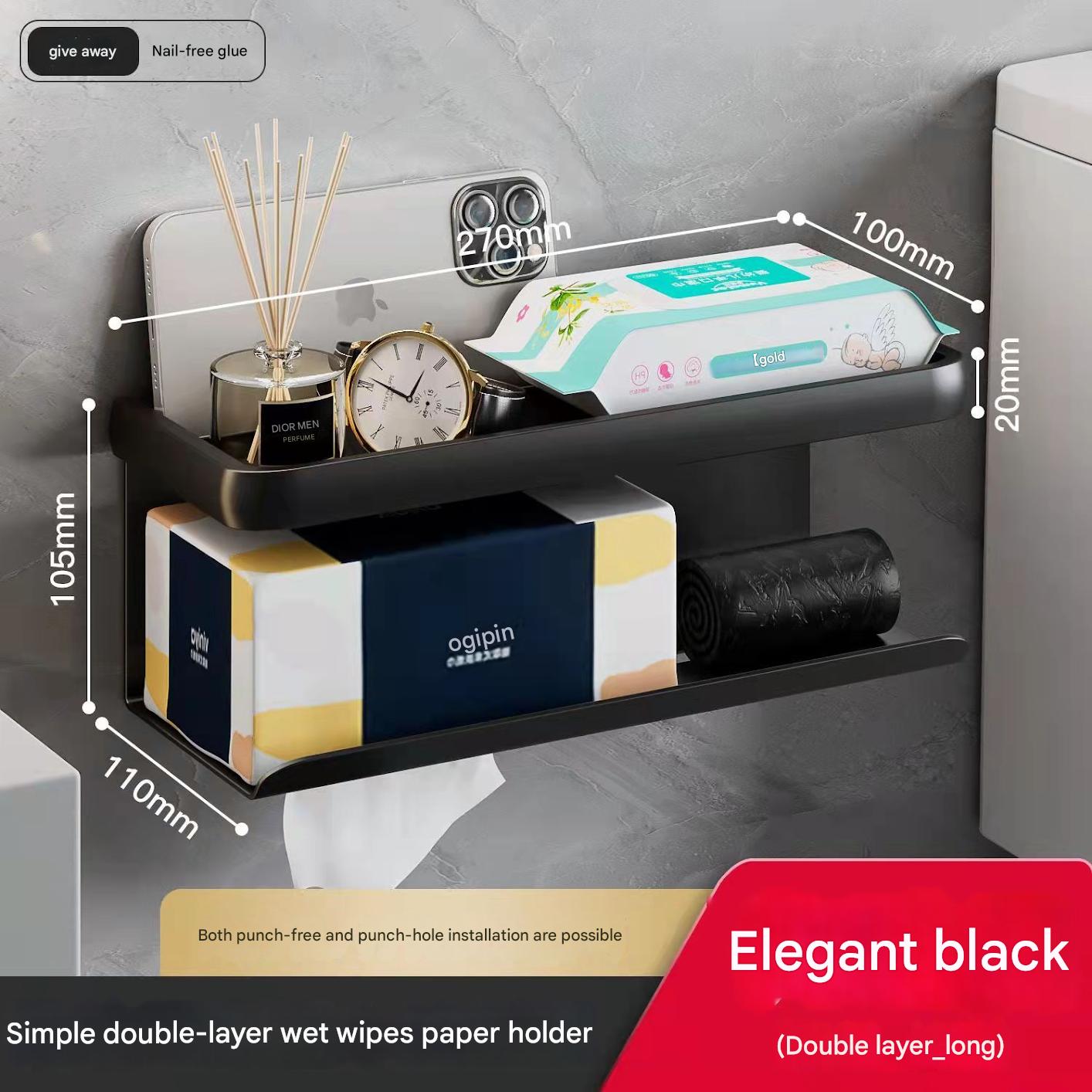 [Black Tissue Box] Extended Thickened Double-Layer-Single