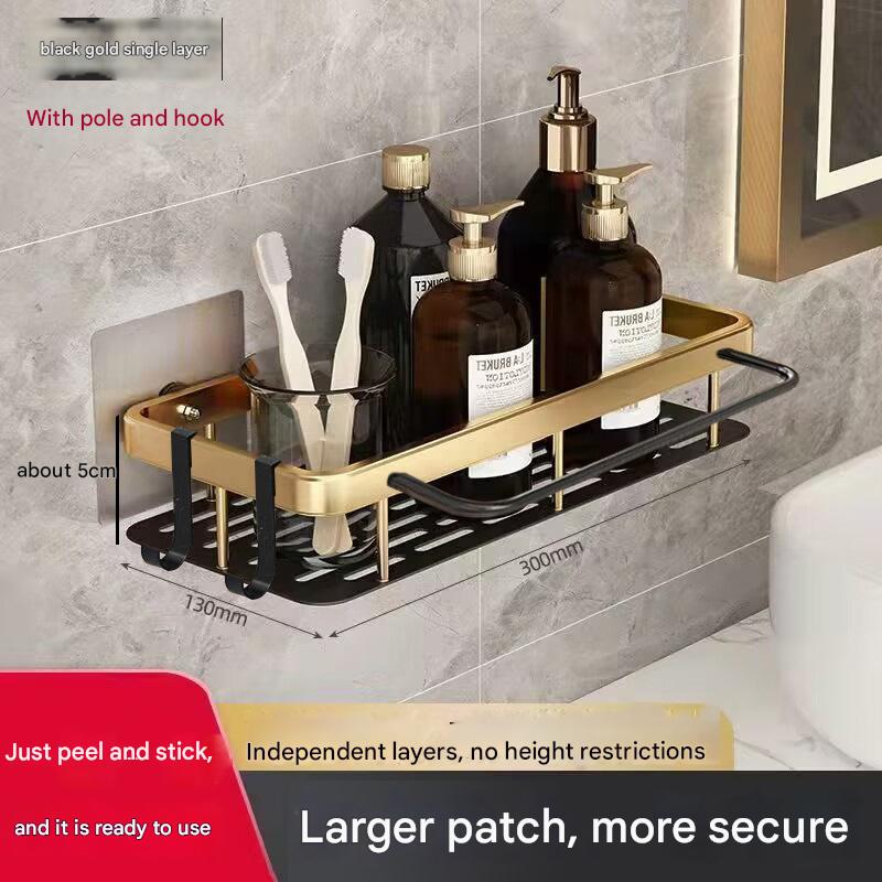 Black gold wide-brimmed rectangular with Rod nail-free stickers