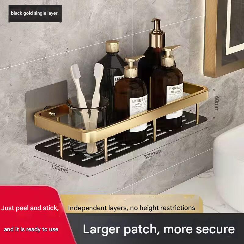 Black gold wide-brimmed rectangular nail-free stickers