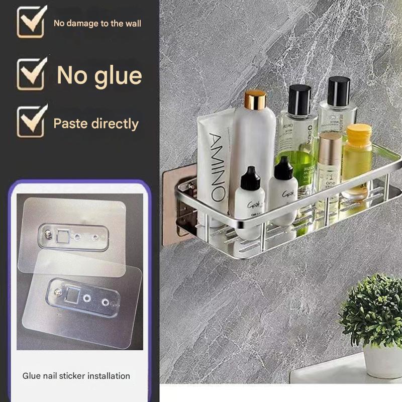 Silver narrow side rectangular nail-free stickers