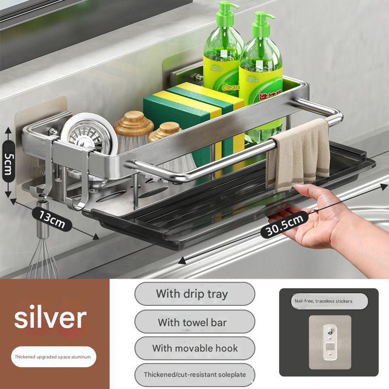 Silver rectangular   movable hook   Rod   water tray