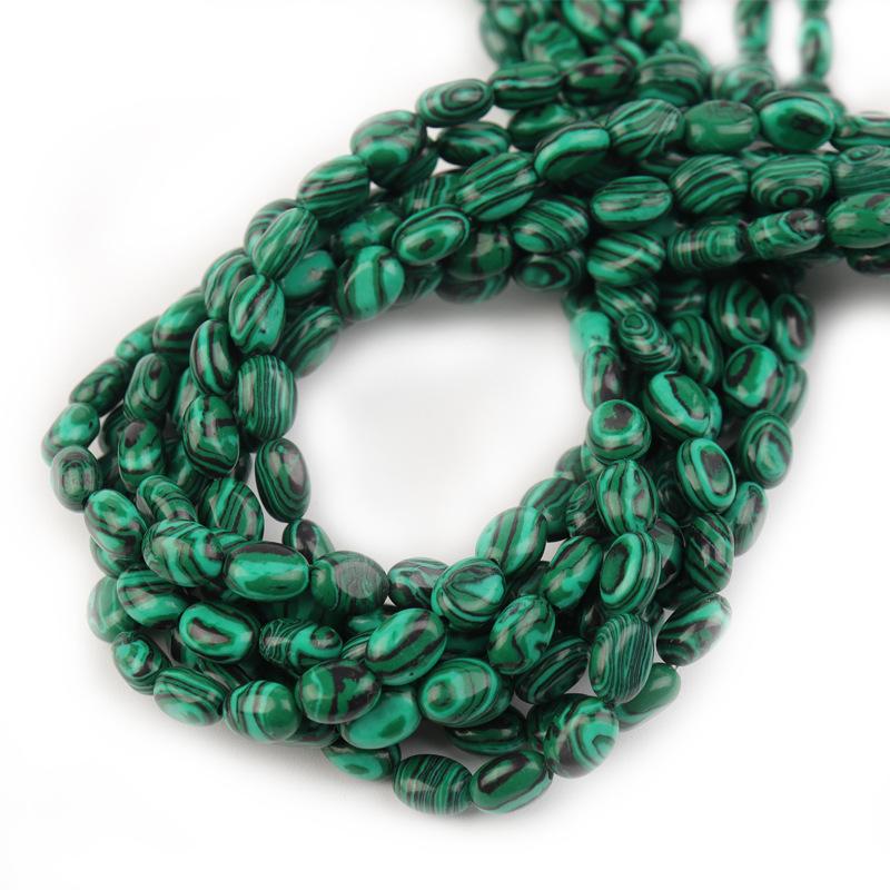 malachite 8*6mm（批次不同会有色差）
