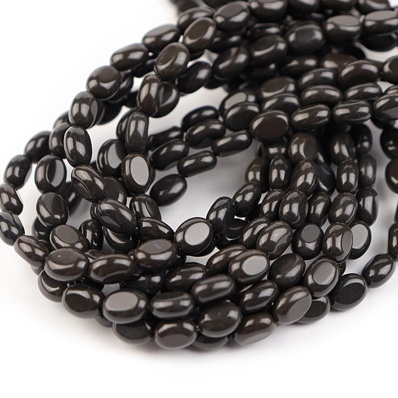 Light black stone 8*6mm（批次不同会有色差