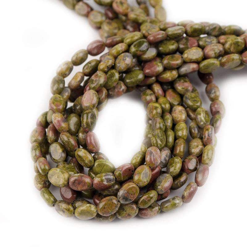 Unakite 8*6mm（批次不同会有色差）