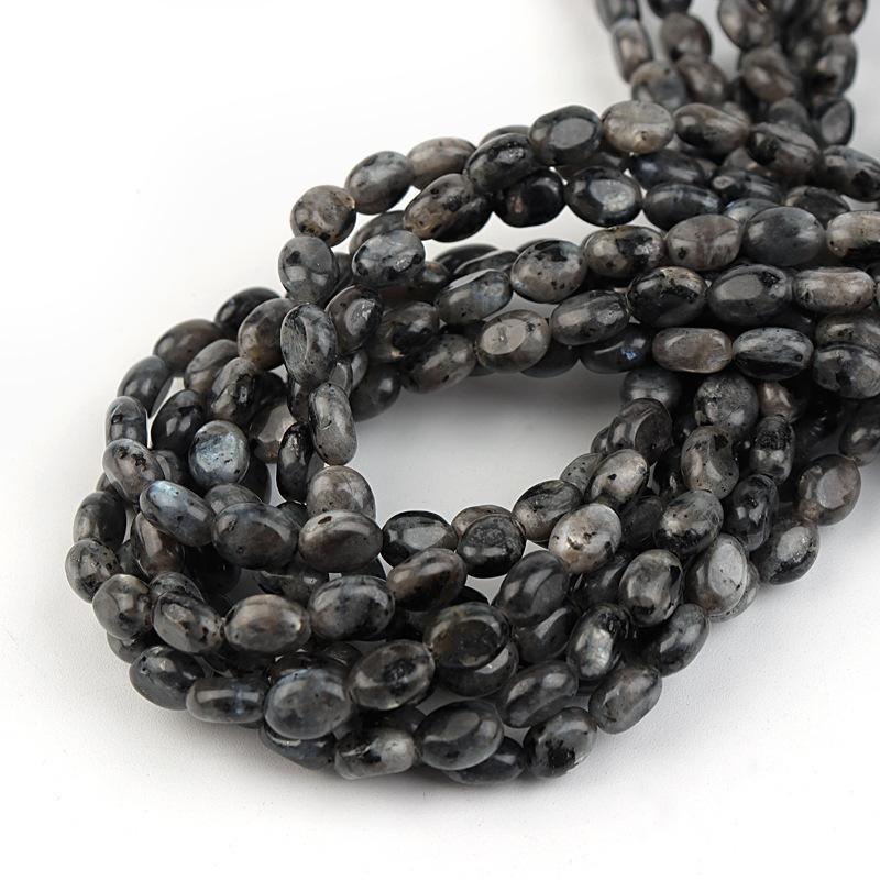 Black Labradorite 8*6mm（批次不同会有色差