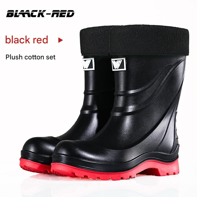 Black red [with detachable velvet sleeve]]