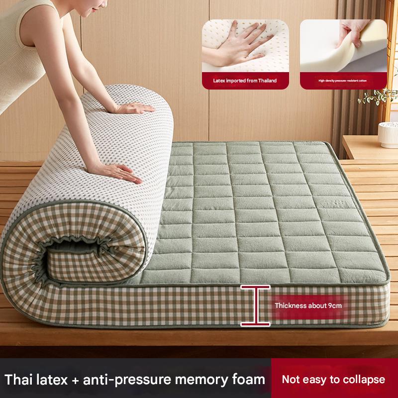 [top model] large and small grid moss green - about 9cm thick - high density sponge