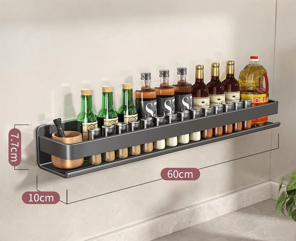 Single layer-gun Ash-thickened kitchen rack 60cm