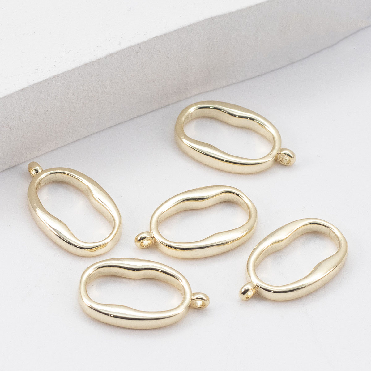 [Long Edge] 14K gold 12×20mm