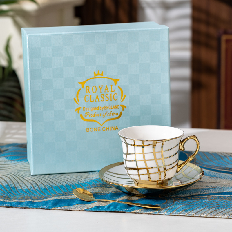 1 cup 1 plate golden spoon [gift box]