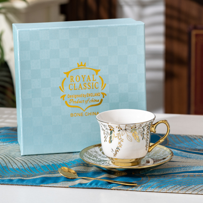 1 cup 1 plate golden spoon (gift box)