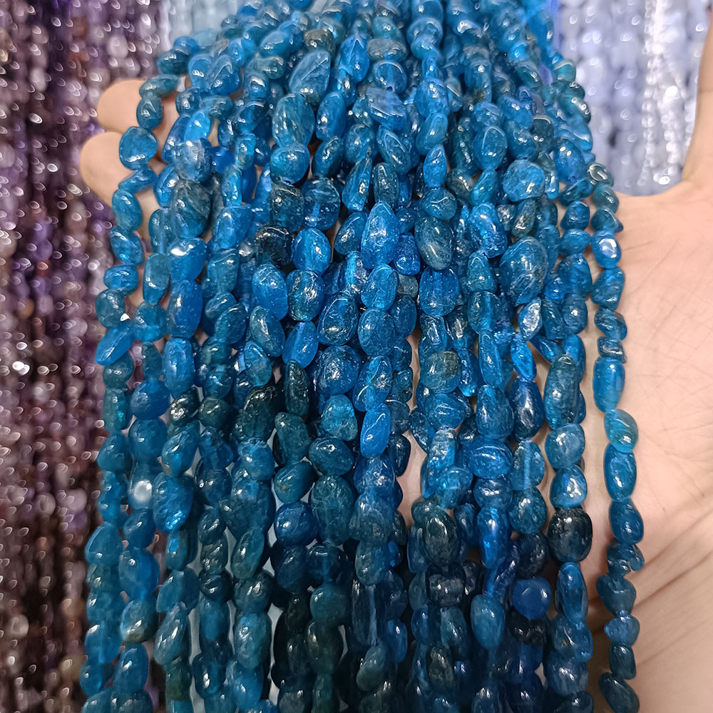 blue topaz 6~8mm about 45 pieces/strand