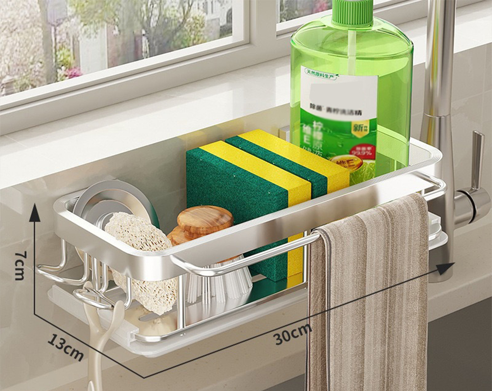 Silver rectangular   fixed hook   Rod   water tray