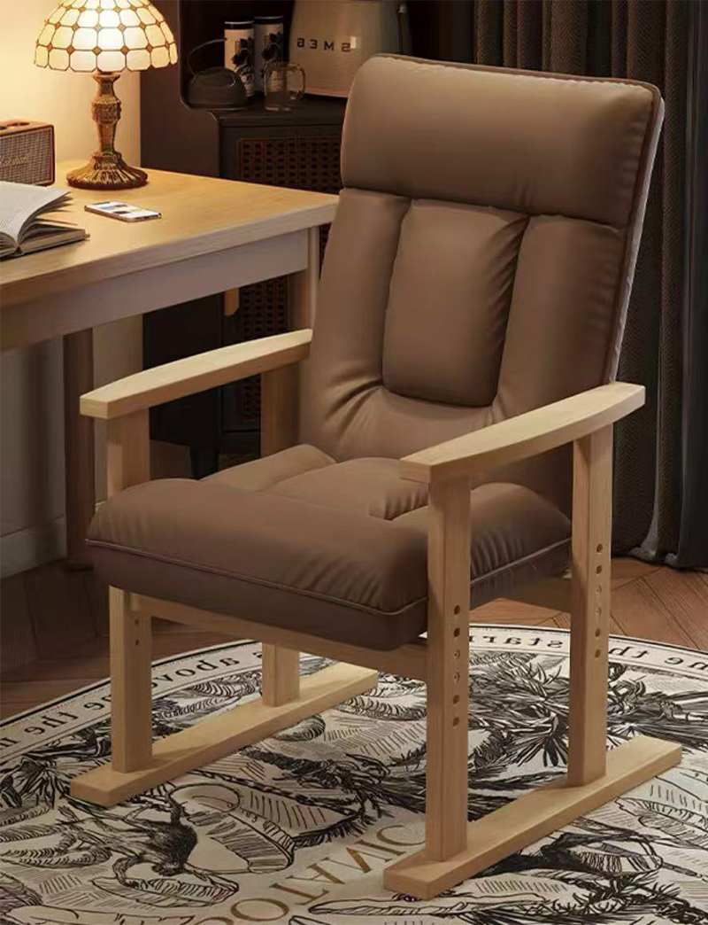 Brown color - wood color [solid wood frame fixed armrests]