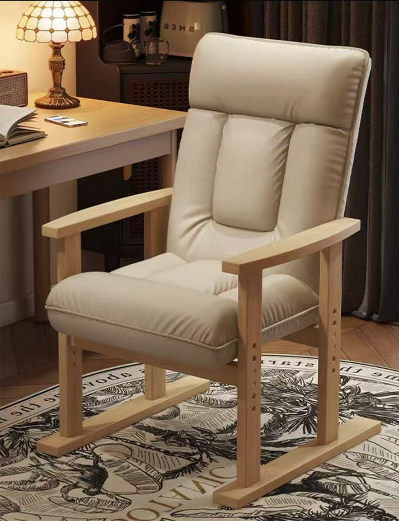 Off-white - wood color [solid wood frame fixed armrests]