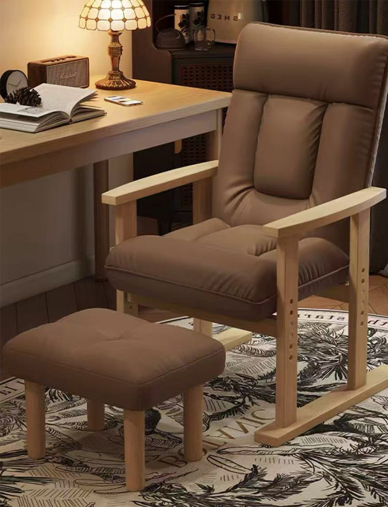 Brown color - wood color   pedals [solid wood frame fixed armrests]