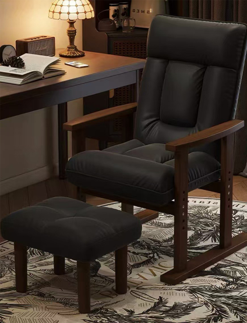 Black - walnut   pedals [solid wood frame fixed armrests]