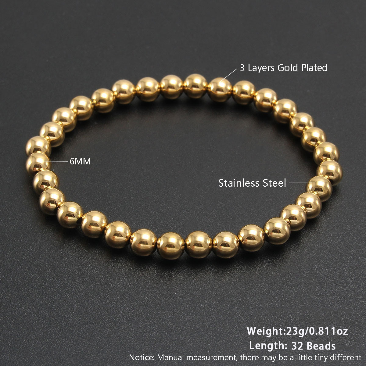 10:NH09-3 6mm gold