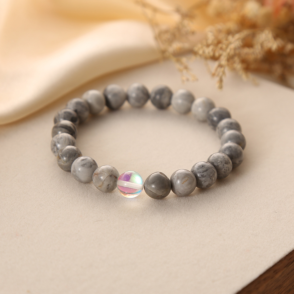 6:Map stone + moonstone bracelet