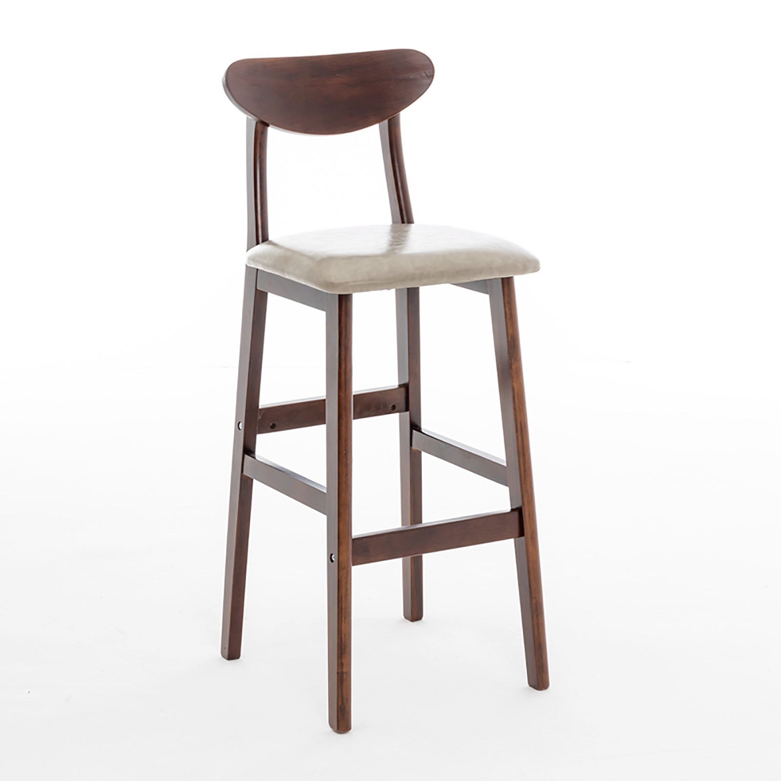 Light gray leather brown frame