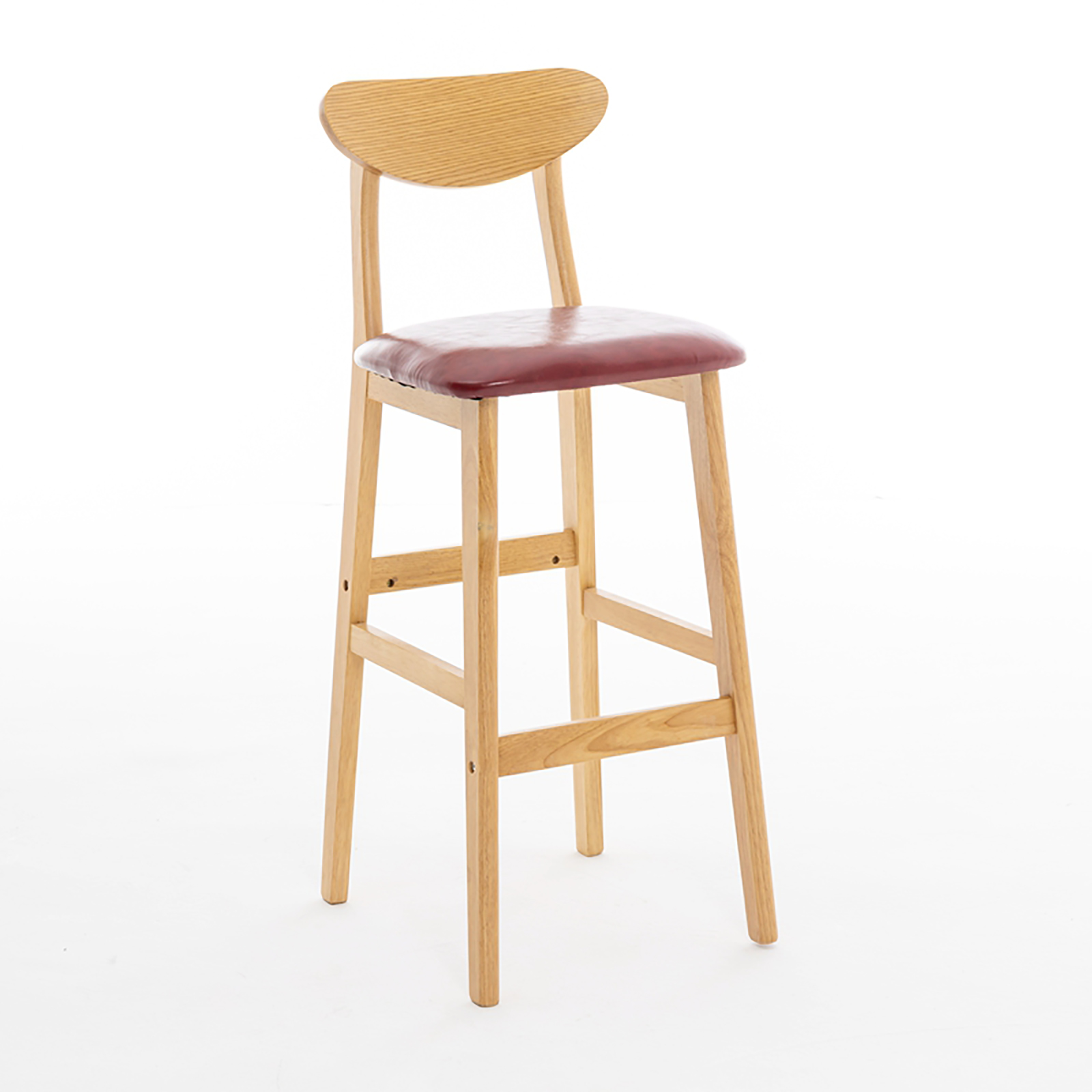 Brown leather log shelf