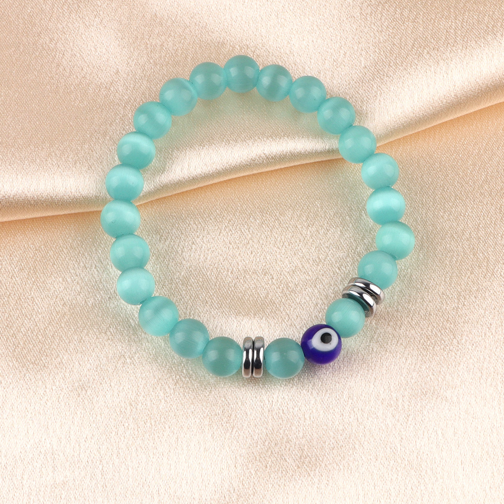 Sky blue cat's eye stone