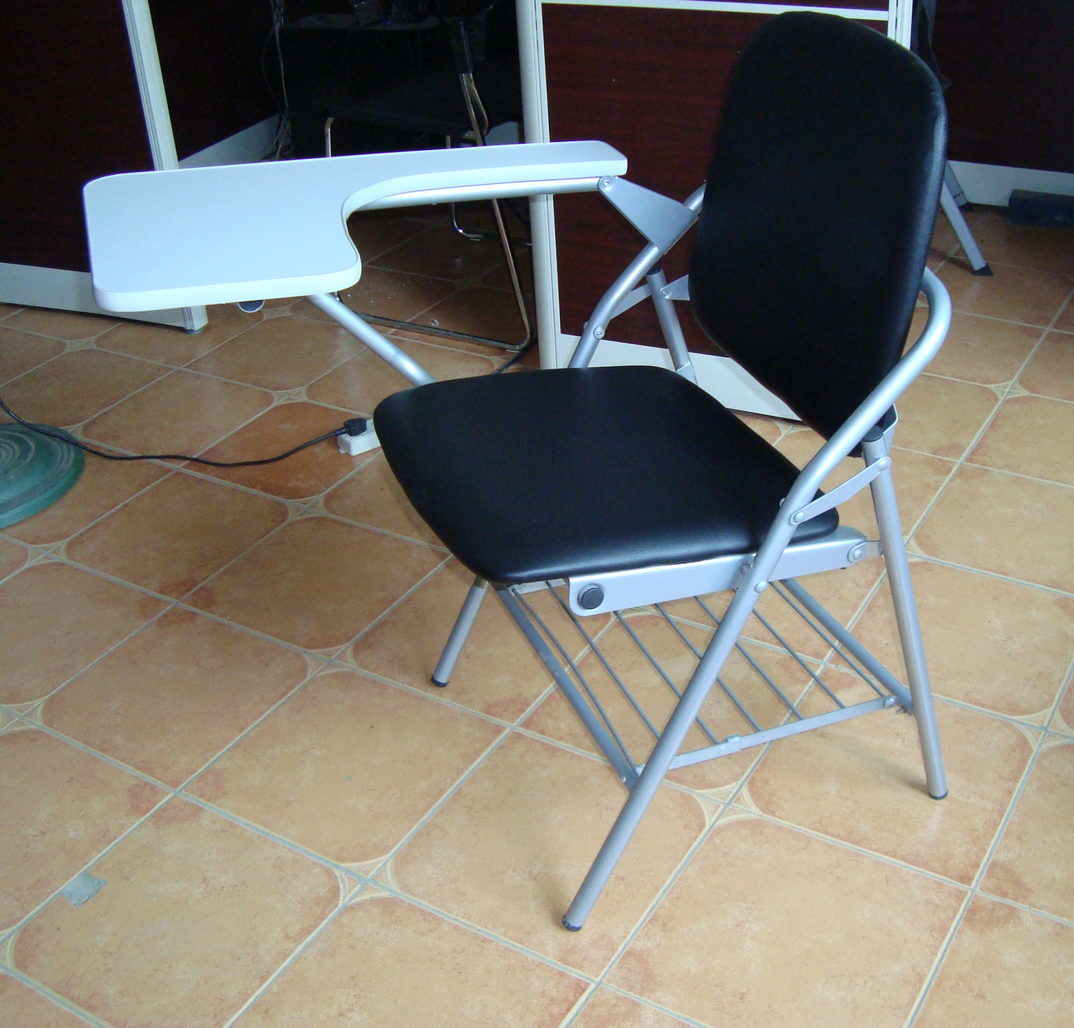 Single chair   wooden writing board   book net wooden writing board