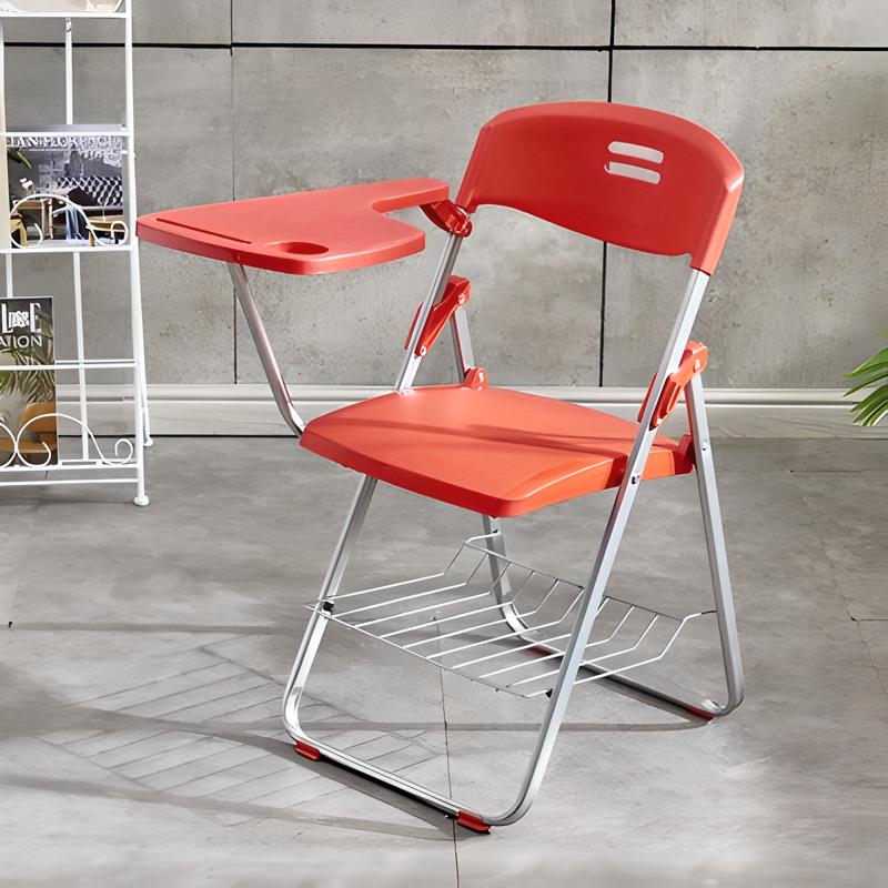 red Single chair   writing board   book net