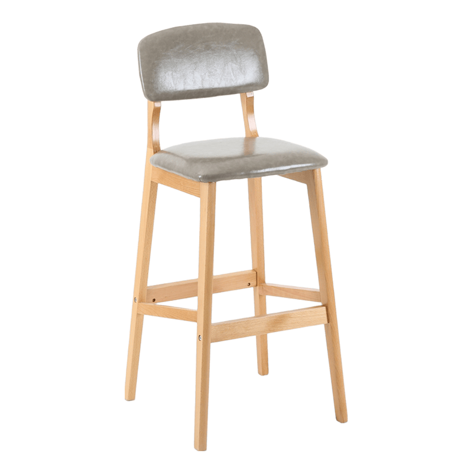 Light gray leather log shelf