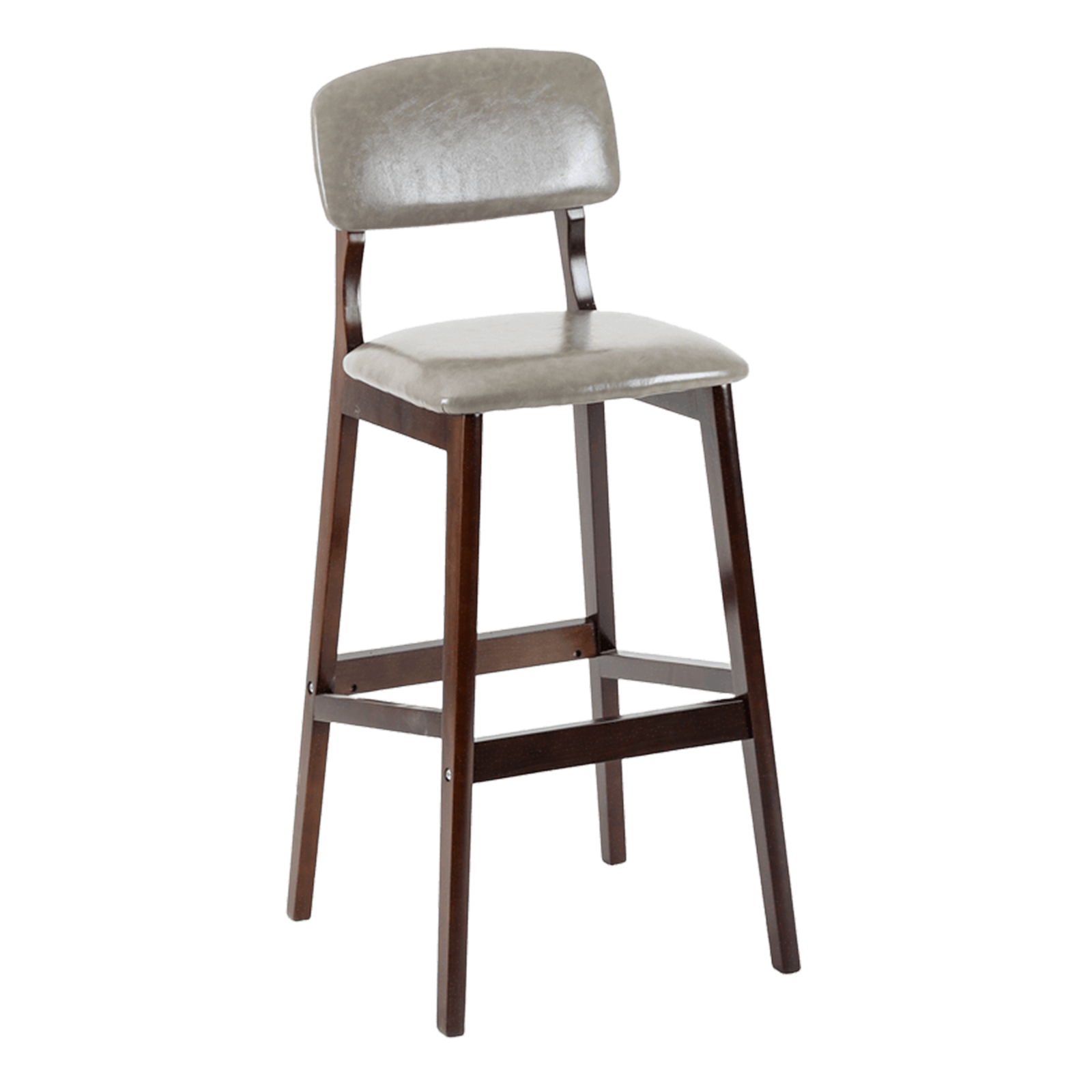 Light gray leather brown frame