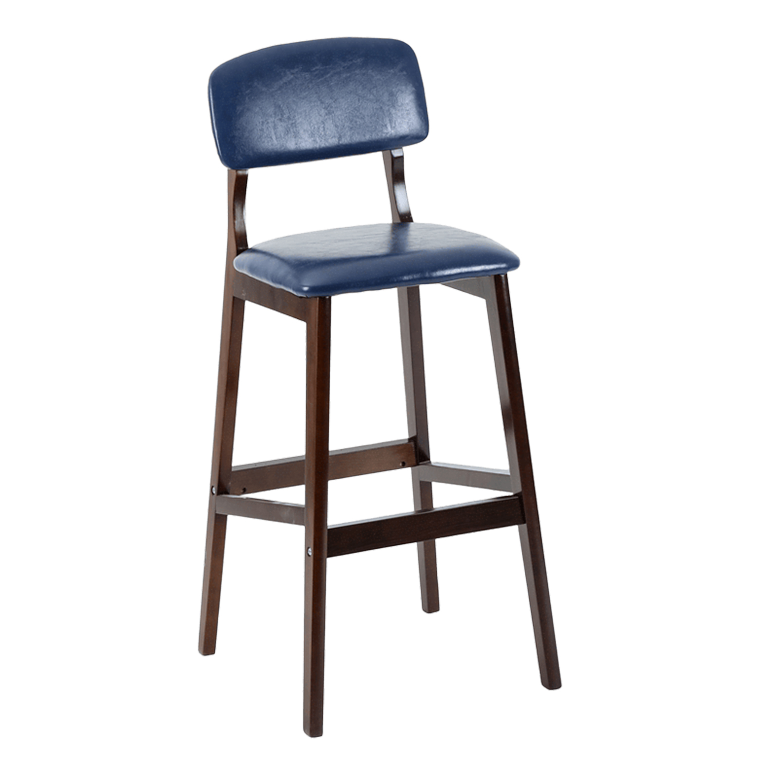 Deep blue leather brown frame