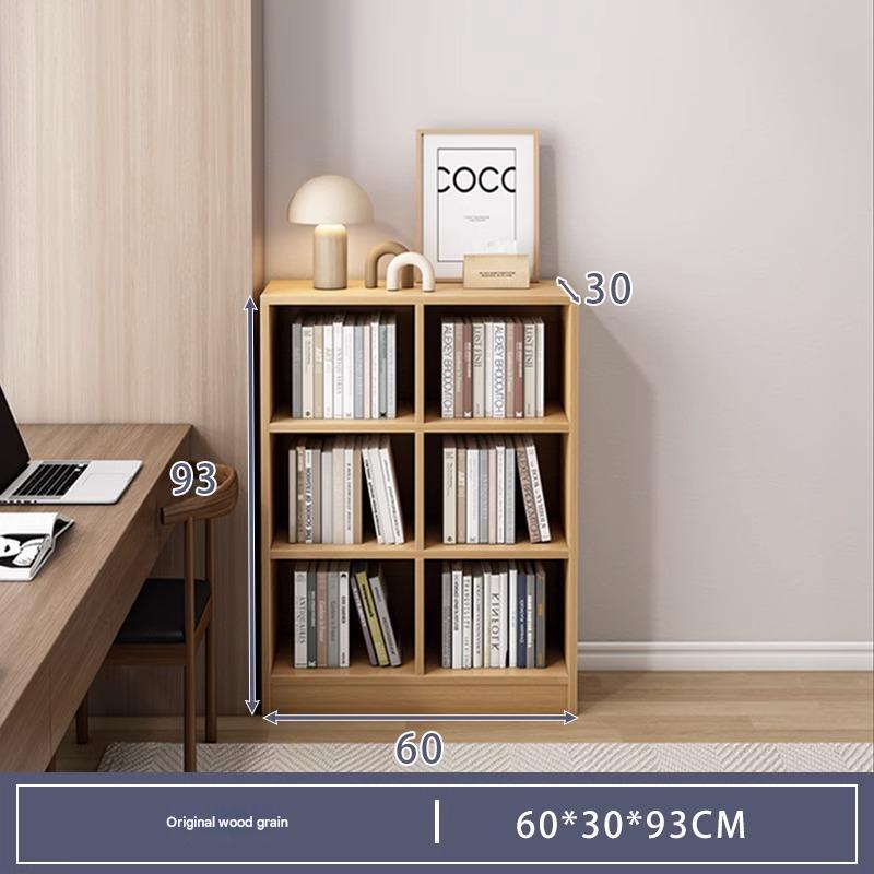 60cm three-layer 6-grid pastoral oak