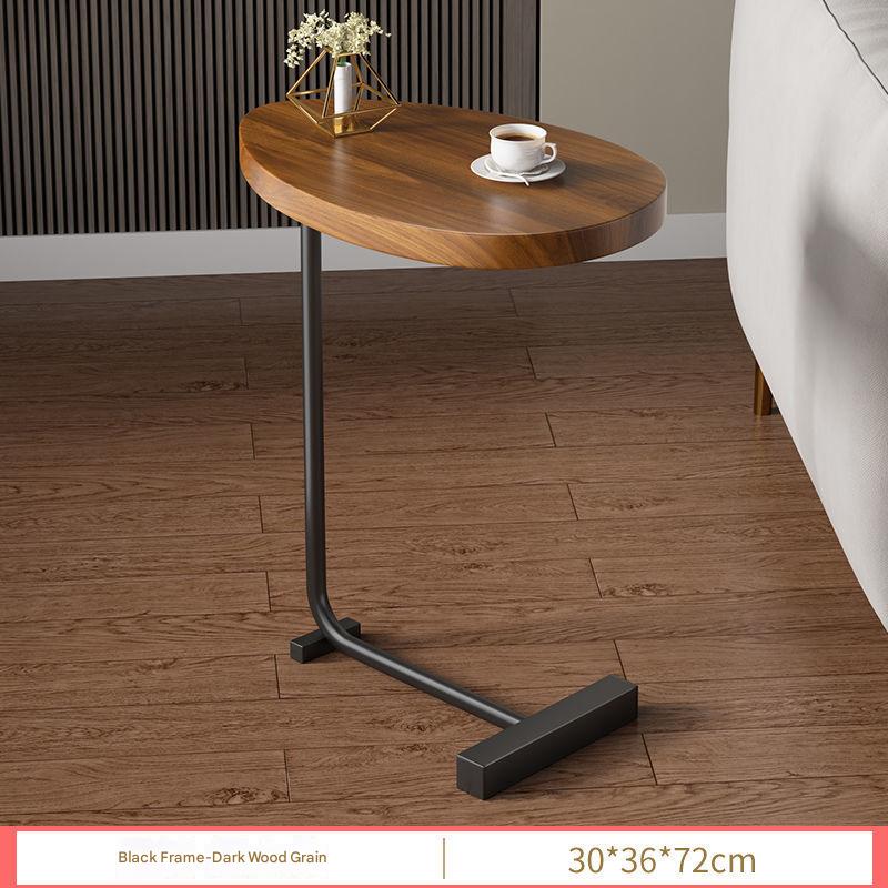 Dark wood grain color   black frame [flat style]