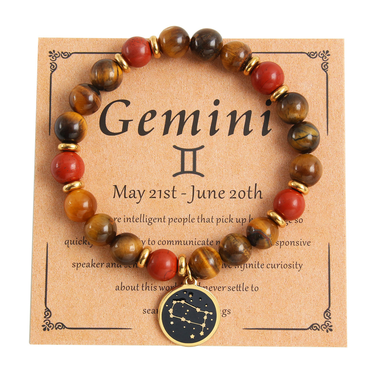 Gemini XS-02-SZ Red turquoise   Yellow Tiger Eye