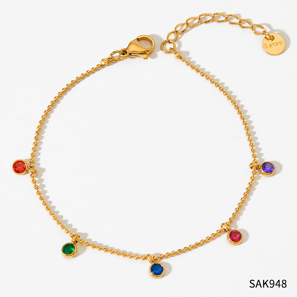 5:SAK948 gold bracelet   color Zirconium