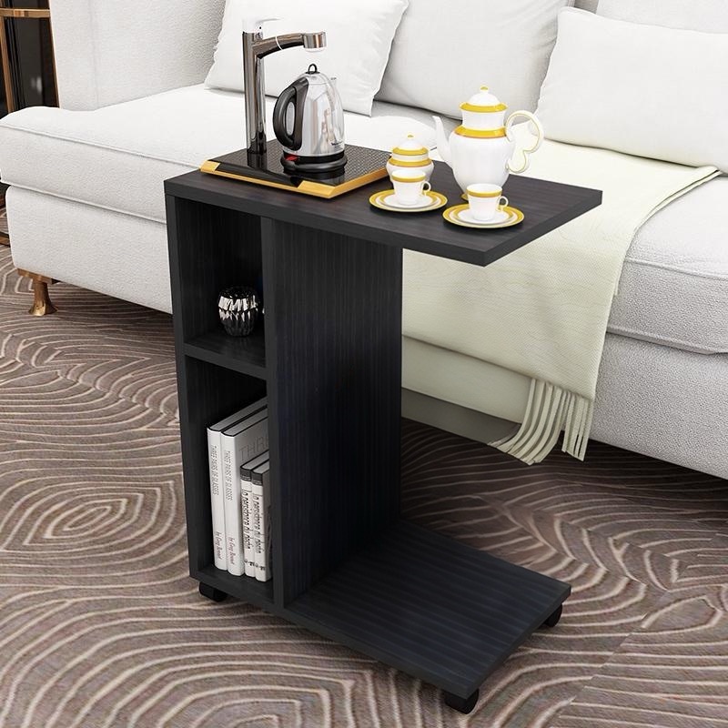 black walnut color side table