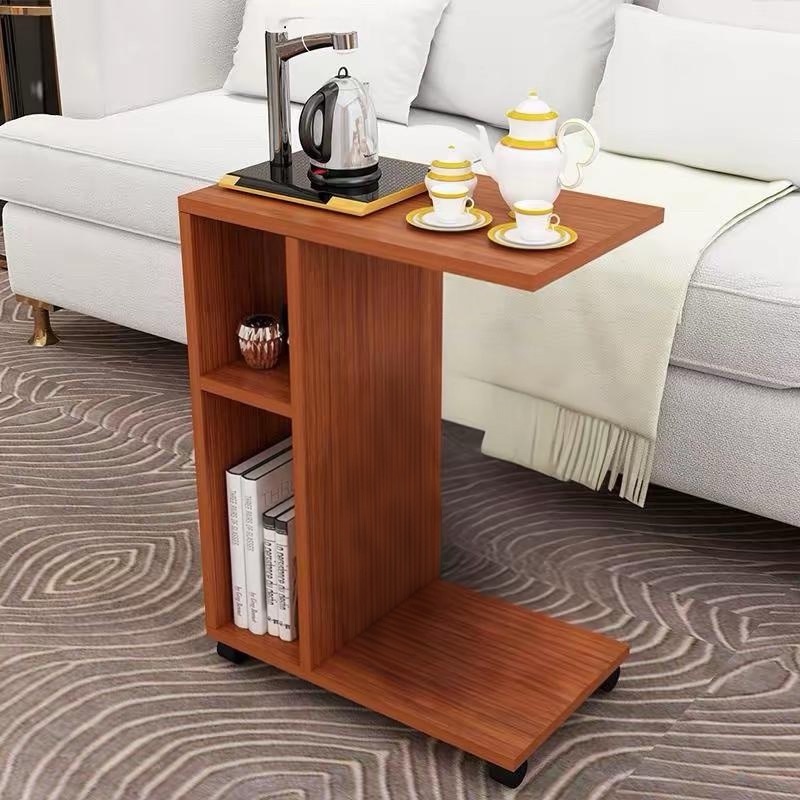 teak color side table