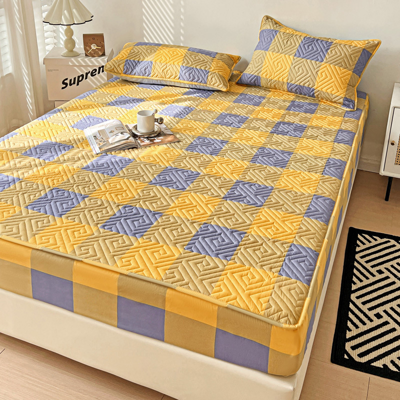 purple yellow big grid