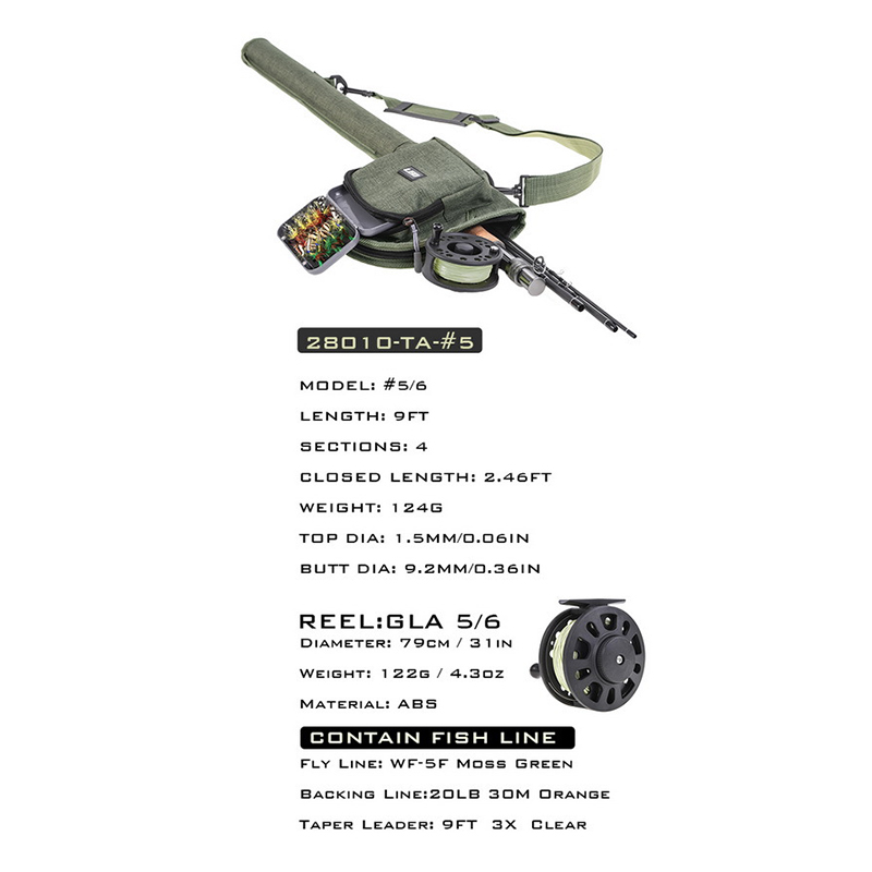 A- #5 5/6 fishing rod set