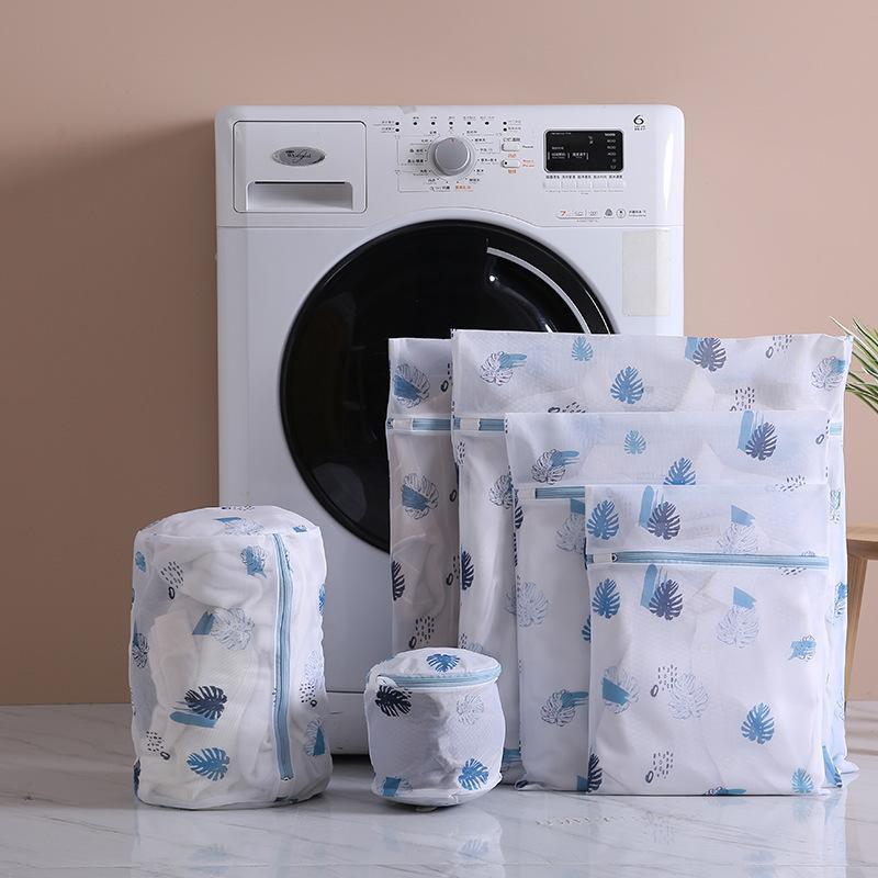 Blue leaf six-piece set (small, medium, large, extra large, cylinder, bra bag)