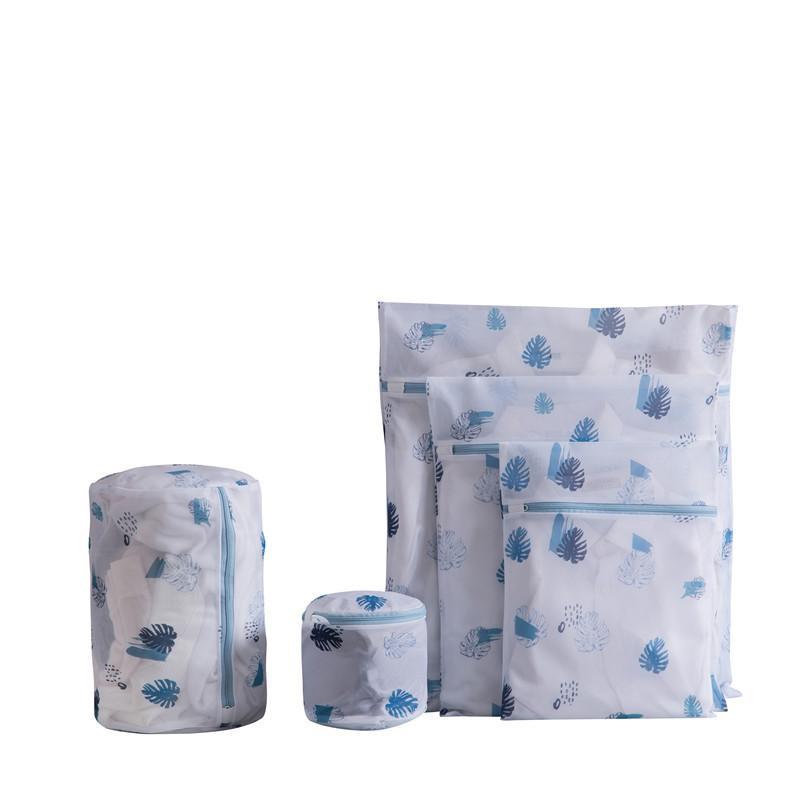 Blue leaf five-piece set (small, medium, large, cylinder, bra bag)