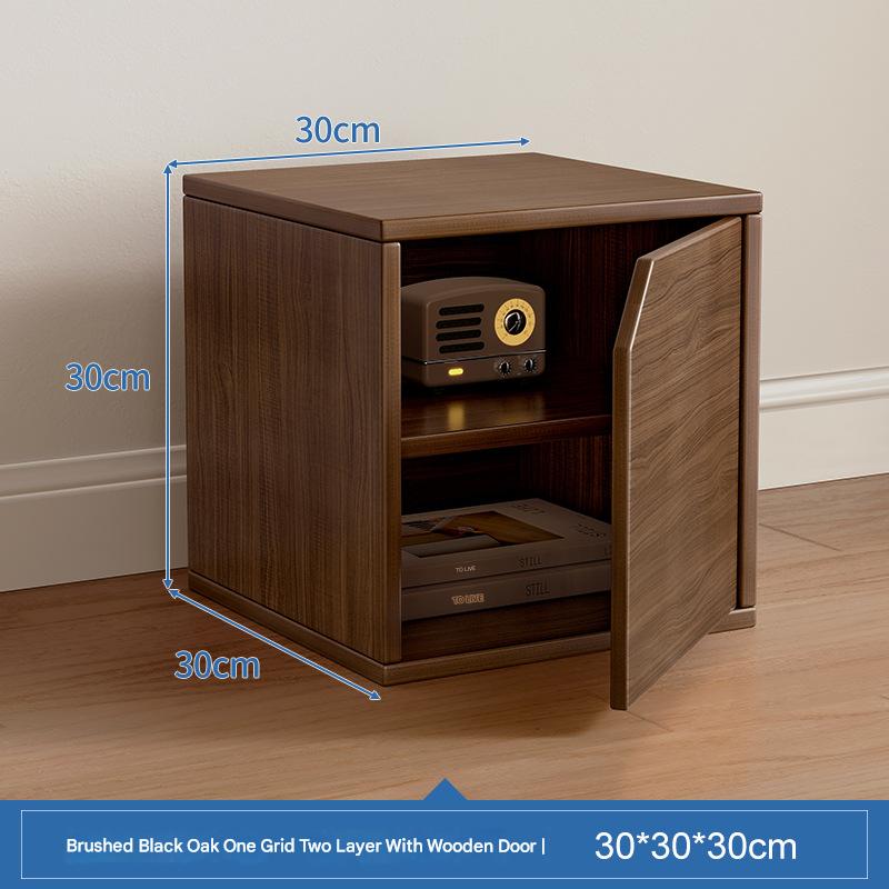 [upgraded model with door] brushed black oak 30CM