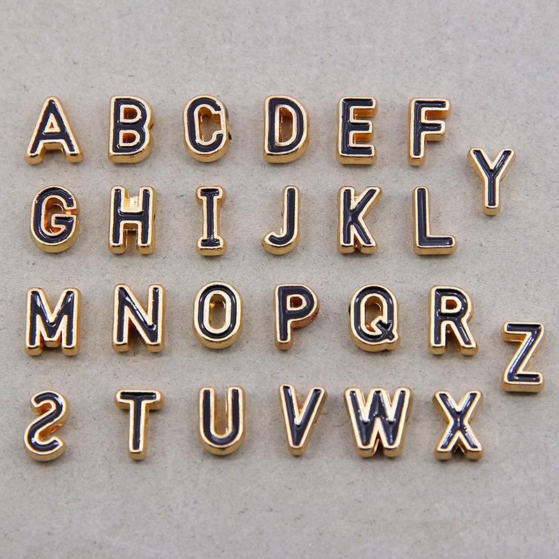 Black A set of 26 letters