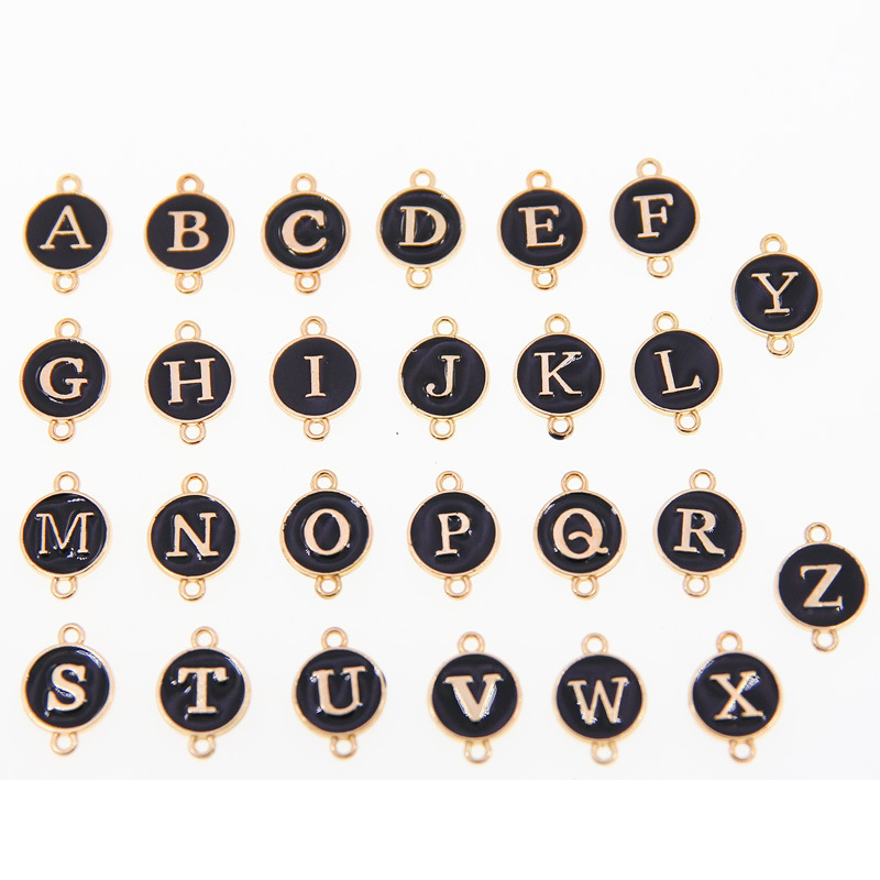 Black A set of 26 letters