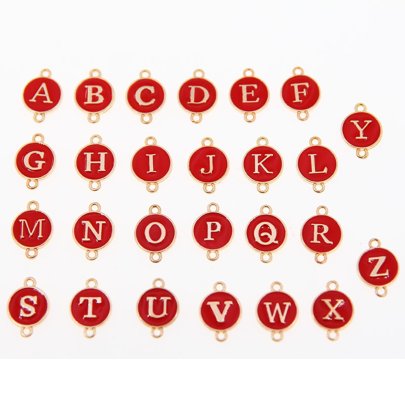 Red A set of 26 letters