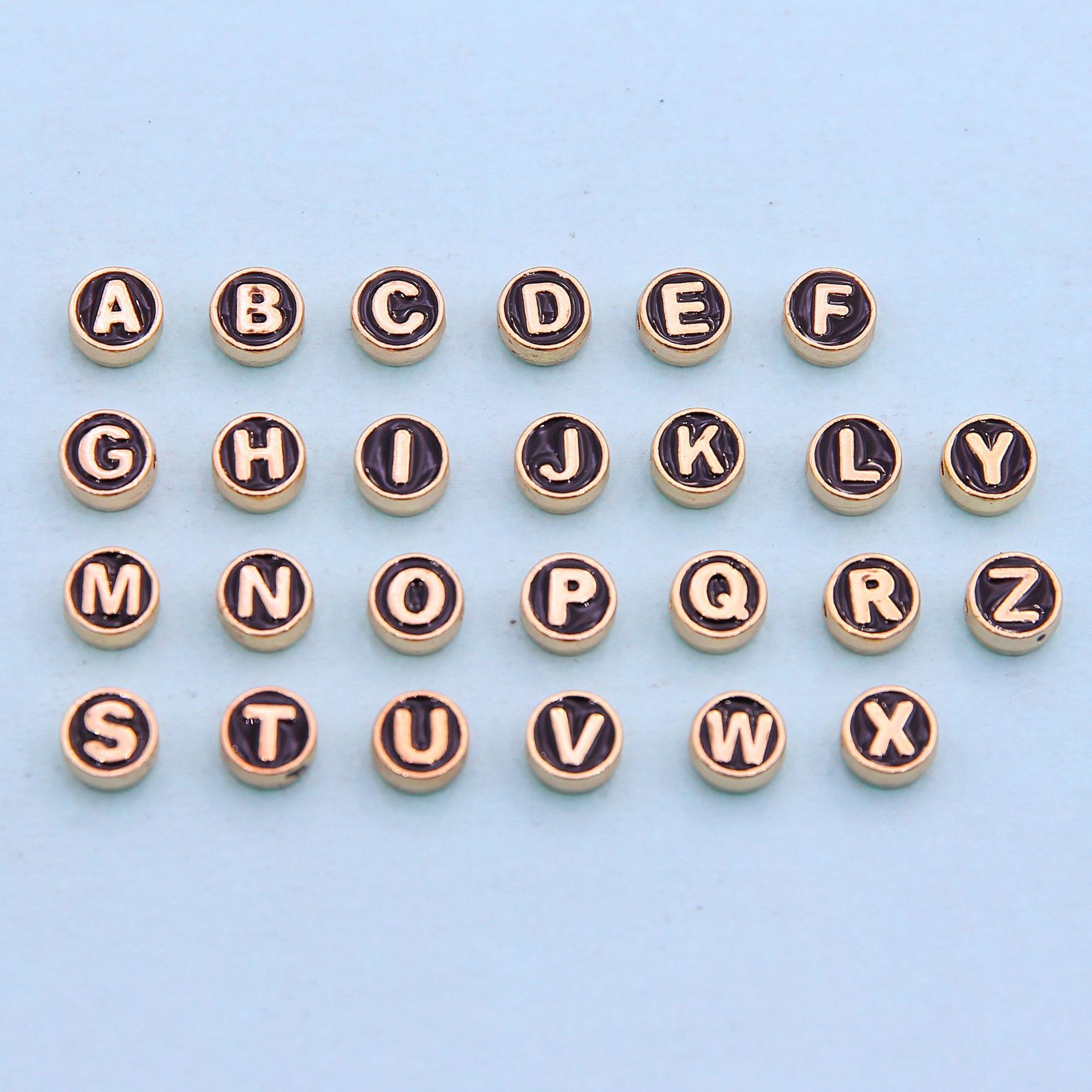 Black A set of 26 letters