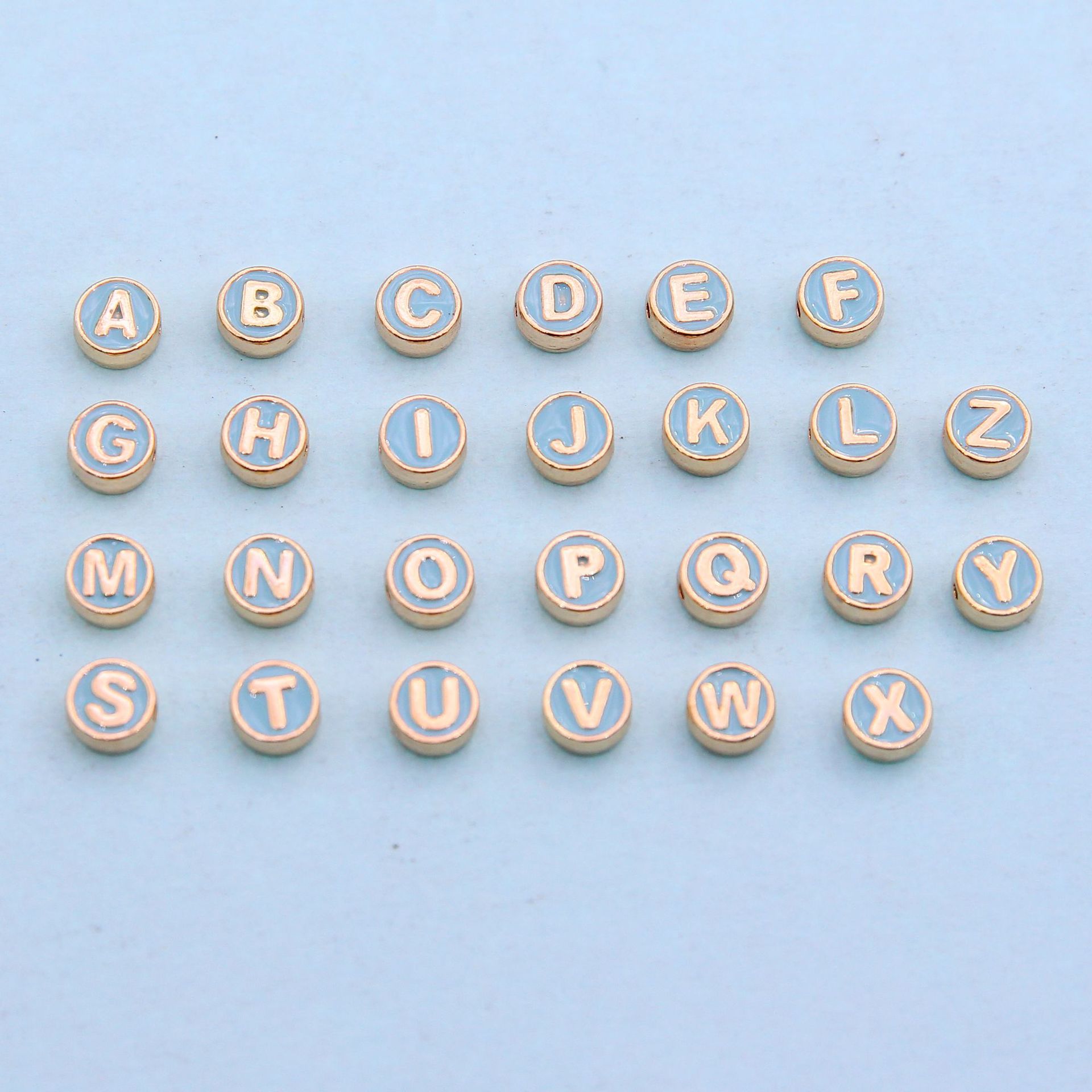 Light blue A set of 26 letters