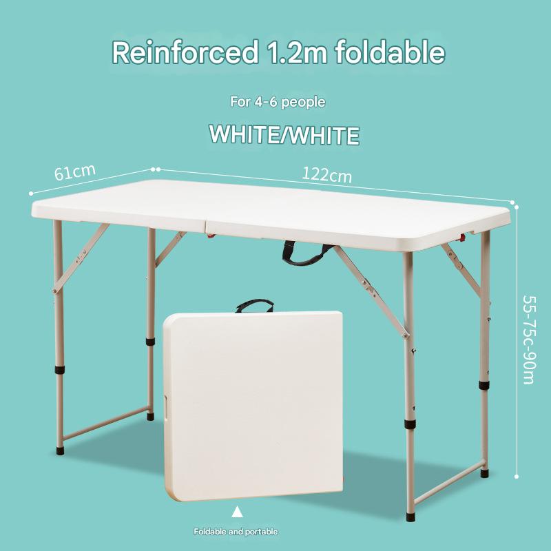 1.2 m Fold in White Reinforced White Table Rack