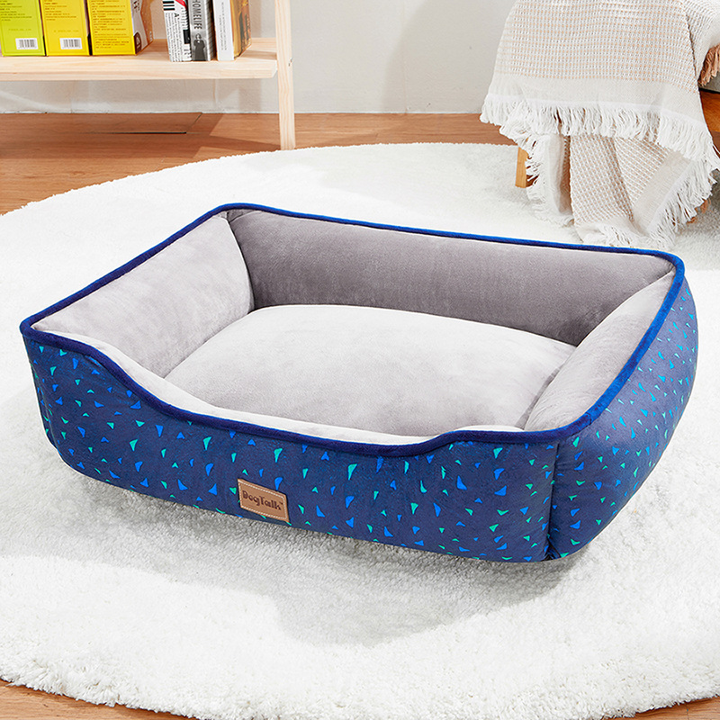 Printed Blue and Gray